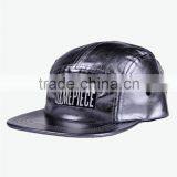 5 Panel Embroidery Patch Leather Skull Hats thumbnail-3
