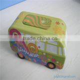 Recycle and Cheapest Kid Favorite Bus Shape Tin Money Box