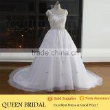 Ball Gown Spaghetti Strap Beaded Wedding Dress For Fat Woman thumbnail-1