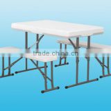 113cm plastic folding table and bench set