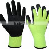On sale latex crinkle palm coated acrylic winter gloves