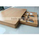 Rubber Wood Cheese Cutting Board With Knife Drawer thumbnail-1