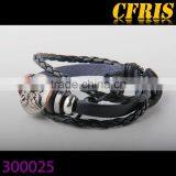 Wholesale Leather Engravable Bracelets, Men Leather Bracelet thumbnail-1