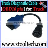 [XTOOL] truck diagnostic cable obd 16 pin, truck cable/connector