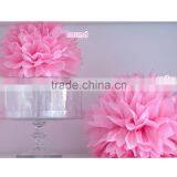 6" Orange Hanging Tissue Paper Pom Poms Flower Party Garland Decoration thumbnail-3