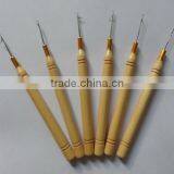 Micro Ring Wood Handle Hook Needler Hair Extension Tool