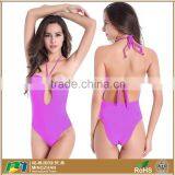 Women Sexy Thin Cozy Spandex Nylon Halter Slimming Swimsuit 5 Colors thumbnail-5