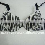 Zebra Design Thin Cup Underwear Big Bra thumbnail-1