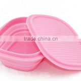 Silicone Collapsible Lunch box food container foldable bowl