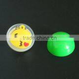 Promotional Gift Smile Face Shaped PVC Key Chain in Plastice Egg