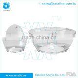 Taiwan Manufacturer acrylic plastic salad bowl with Lid