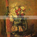 Vase With Carnations and Bottle Oil Painting by Van Gogh thumbnail-1
