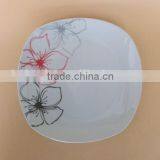 10.5 Inch Dinner Plate Hotel Restaurant Square Big Dinner Plates Dishes Custom Printed Plate thumbnail-1
