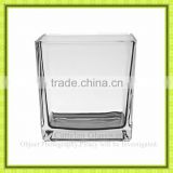 Table centerpeice,clear square glass flower vases,11.5*11.5cm size of glass container