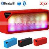 Mini X3S Colorful LED Lights Pulse Built-in Mic Wireless Bluetooth 2.0 Speaker Support Handsfree TF AUX FM Radio for Smartphone thumbnail-1