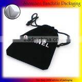 Black Velvet Pen Pouch Velvet Jewelry Pouch thumbnail-5