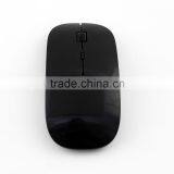 Cooling Black Ultra-thin Portable Rechargeable 2.4G Wireless Mouse With Battery