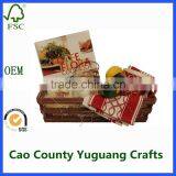 Gift Wood Crate Red Colored Decorative Wooden Storage Crates thumbnail-2