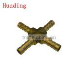 Brass Marterial ,brass Cross Type Hose Barb 1/4',5/16',3/8',1/2', thumbnail-1