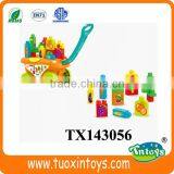 Plastic Building Block Fruit & Vegetable Market (30pcs) Intelligent Toys With Trolley thumbnail-1