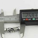 Long Curbe Tube Silver Spacer Tube Beads With Fish Pattern thumbnail-5