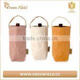 Green Field Washable Kraft Paper Single Wine Bottle Cooler Bag thumbnail-5