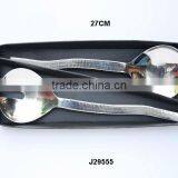 Hammered and Mirror Polished Salad Set Made in Steel thumbnail-1
