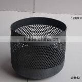 Aluminium Cylinderical Shape Votive With Hand Cut Patterns in Grey Finish Other Finishes Available thumbnail-1