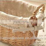 Pure Handmade Wicker Basket With Two Handles thumbnail-1