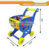 Toy Shopping Cart With Fruit & Vegetable Supermarket Trolley Shopping Cart Toy Car Trolley thumbnail-3