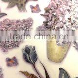 Purple Colorway Tulip & Butterfly Design Sticker, Classic Decorative Shinny Glitter Sticker thumbnail-5