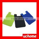 UCHOME 2016 Custom Color Silicone Credit Card Holder on Mobile Phone/Silicone Stick on Cardholder thumbnail-2