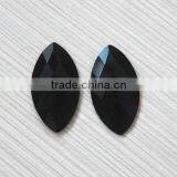Jet Color Horse Eye Shaped Flat Back Crystal Glass Stones Wholesale for Clothing;jewelery Making