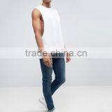 High Quality New Design Custom Manufacture White Color Sleeveless Gym Wear Comfortable 100% Cotton Fashion Men's Tank Tops thumbnail-4