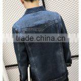 SZXX Customized Quility Embroidered Logo Coat Mens Denim Jacket thumbnail-2