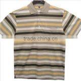 100% Cotton Men's Striped Polo Shirt thumbnail-1