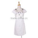 Maxnegio Ladies Design Beading Black Beading Office Causal Dress thumbnail-5