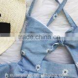 New Arrival Baby Boutique Clothing off Shoulder White Flower Skirt Designer One Piece Party Dress thumbnail-3