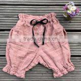 Baby Clothes OEM ODM Service Linen Fabric Garments Harem Pants Shorts thumbnail-1