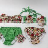Greenery Baby Summer Seaside Floral Sling Bowknot Swimsuit for 2017 Cute Lovely Chic Wholesale thumbnail-3