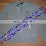 Long Sleeve Sweat Shirt With Button thumbnail-1
