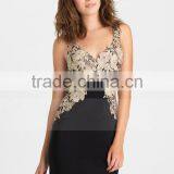 2016 V Neck Prom Dresses Chiffon With Applique And Beads Sweep Train Open Back thumbnail-3