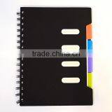 Transparent PVC Cover Spiral Binding Notebook Cheap Student Exercise Notebook Custom Diary Notebook With Index Tab thumbnail-6
