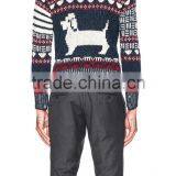 Highly Fashion Funny Design Cute Doggy Pattern Men's Jacquard Sweater thumbnail-4