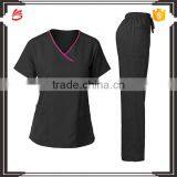 OEM Cotton Polyester Medical Scrubs China Plain Solid Hospital Uniform thumbnail-1