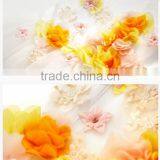 New Fashion Girl Floral Dress Pretty Girl Princess Dress With Yellow Flower Cute Kids Clothing GD90427-2 thumbnail-3