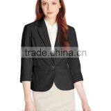 Women's Petite One Button Linen Lapel Look Jacket/Blazer thumbnail-5