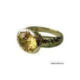 Sell 10K Solid Gold With Natural Citrine, Peridot, Real Diamond Ring (New Design) thumbnail-1