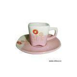 Sell Stoneware Handpainted Cup And Saucer