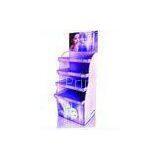 CMYK / Pantone Printing Corrugated Cardboard Display Stands For Retail Cosmetic